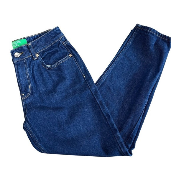 United Colors of Benetton Women’s Size 27 Jeans Dark Wash Straight Leg - Picture 5 of 12